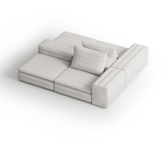 Samet Low D Double-Sided Four Seater Sofa | Gervasoni