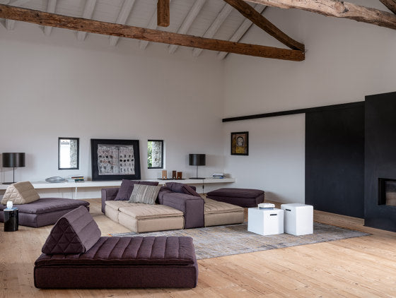 Samet Low D Double-Sided Four Seater Sofa | Gervasoni