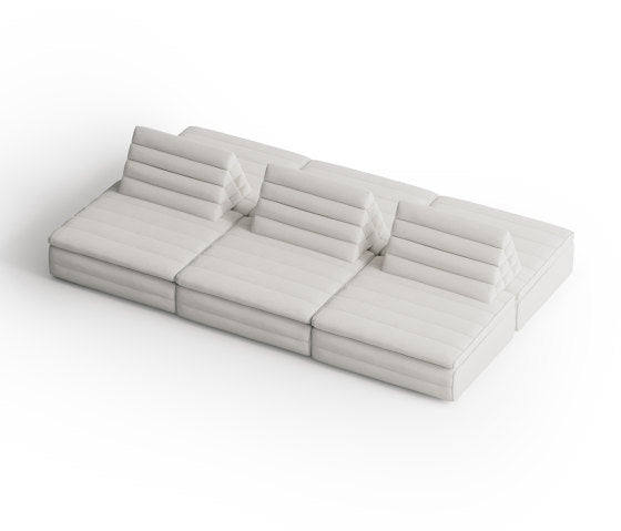 Samet Low F Double-Sided Six Seater Sofa | Luxury Furniture | Gervasoni