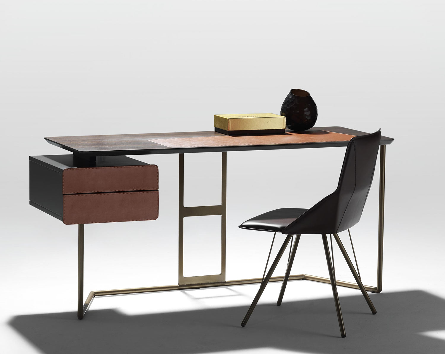 Wood desk with chair