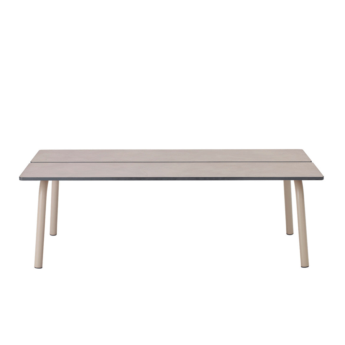 Gray rectangular outdoor coffee table