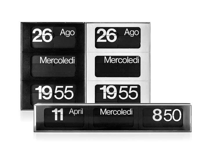 Dator 60 Iconic Vertical Table Wall Clock | Designed by Gino Valle | Solari Lineadesign