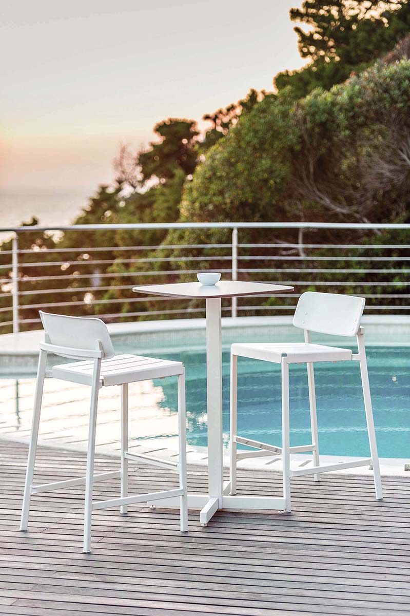 Shine Square Counter High Table | Luxury Outdoor | EMU