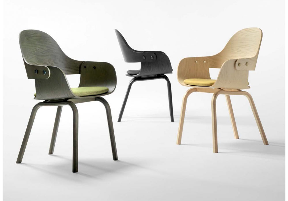 Showtime Nude Dining Chair Wood Legs | Design Furniture | BD Barcelona