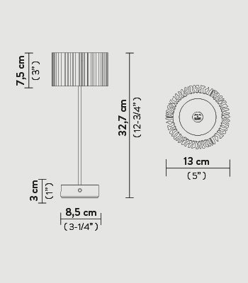 Accordeon Battery Lamp by Slamp – Rechargeable Table Lighting