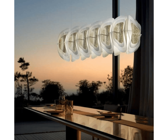 Fiordlys Linear Suspension Lamp | Slamp Sculptural Design Lighting