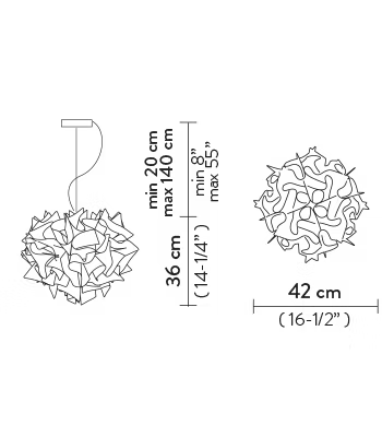 Veli Couture Suspension Lamp | Slamp Sculptural Design Lighting