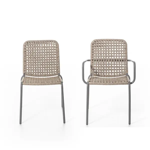 Straw 24 Chair with Armrests | Luxury Furniture Gervasoni
