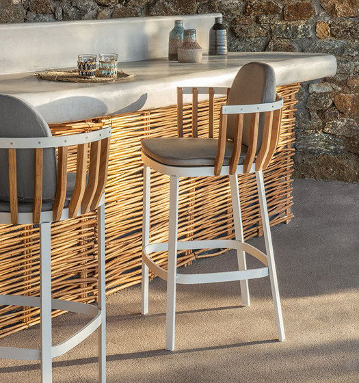 Swing Barstool with Armrests | Outdoor Luxury | Ethimo