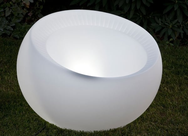 Uovo di Colombo Vase with Lighting — Illuminated Planter by Serralunga