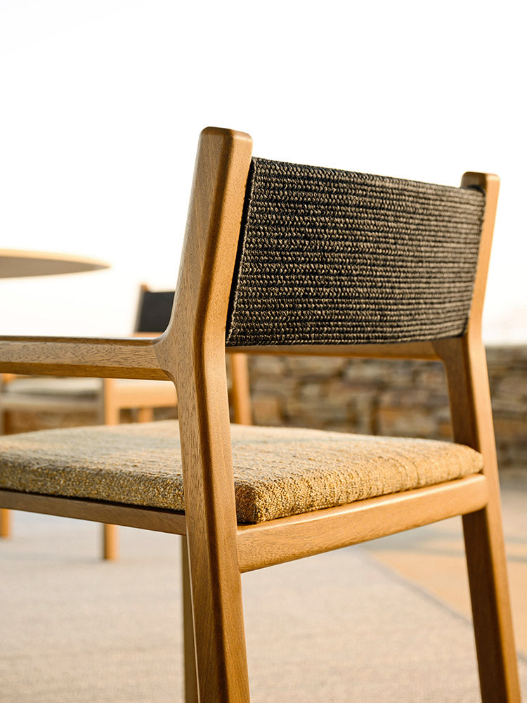 Gianna Outdoor Chair with Armrests | Designed by Monica Armani | Varaschin