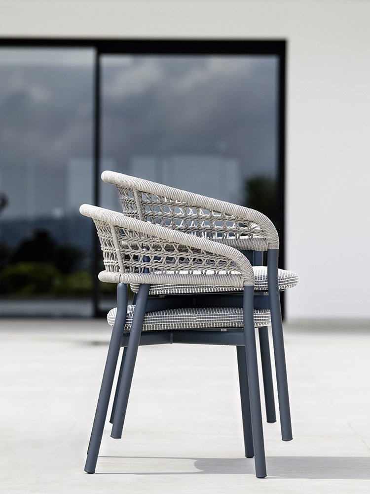 Plinto Outdoor Stackable Dining Armchair  | Designed by Pio & Tito Toso | Varaschin