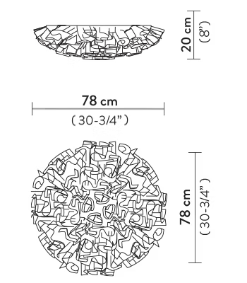 Veli Aurea Ceiling Wall Lamp Slamp Sculptural Design Lighting