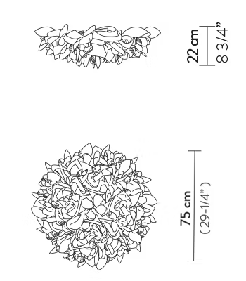 Veli Foliage Ceiling Wall Lamp | Slamp Sculptural Design Lighting