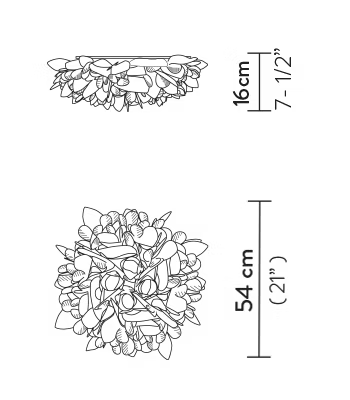 Veli Foliage Ceiling Wall Lamp | Slamp Sculptural Design Lighting