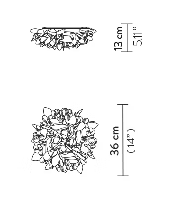 Veli Foliage Ceiling Wall Lamp | Slamp Sculptural Design Lighting