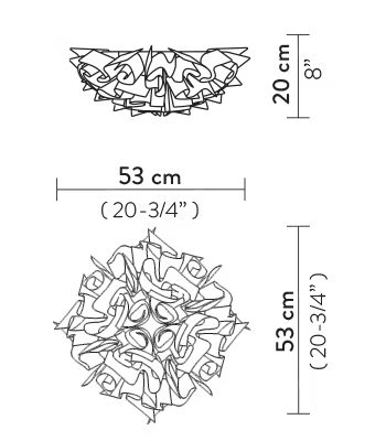 Veli Aurea Ceiling Wall Lamp Slamp Sculptural Design Lighting