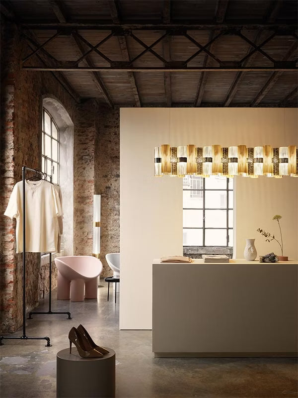 La Lollo Linear Suspension Lamp | Slamp Sculptural Design Lighting