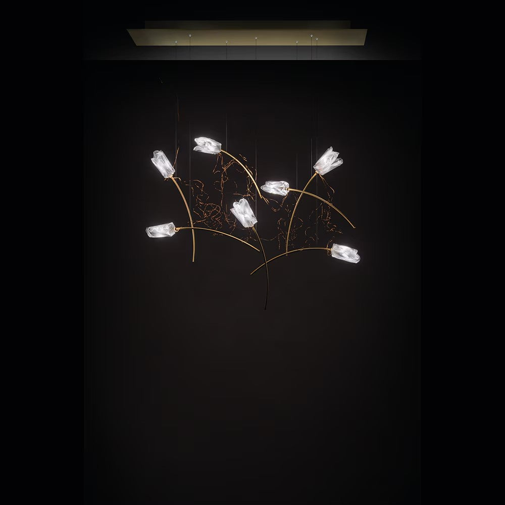 Tulip 7 Linear Suspension Lamp | Slamp Sculptural Design Lighting
