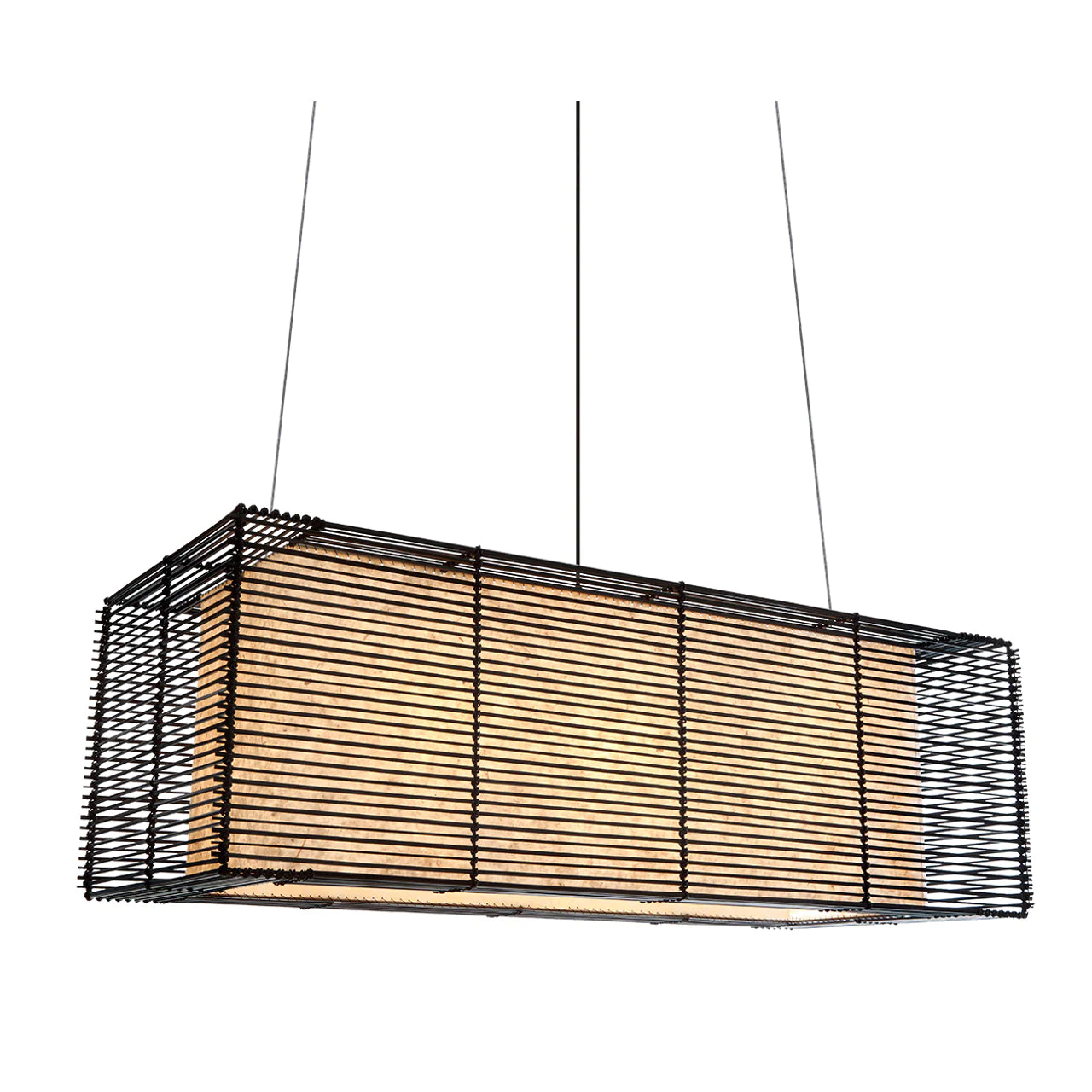 Kai Rectangular Hanging Lamp | Kenneth Cobonpue