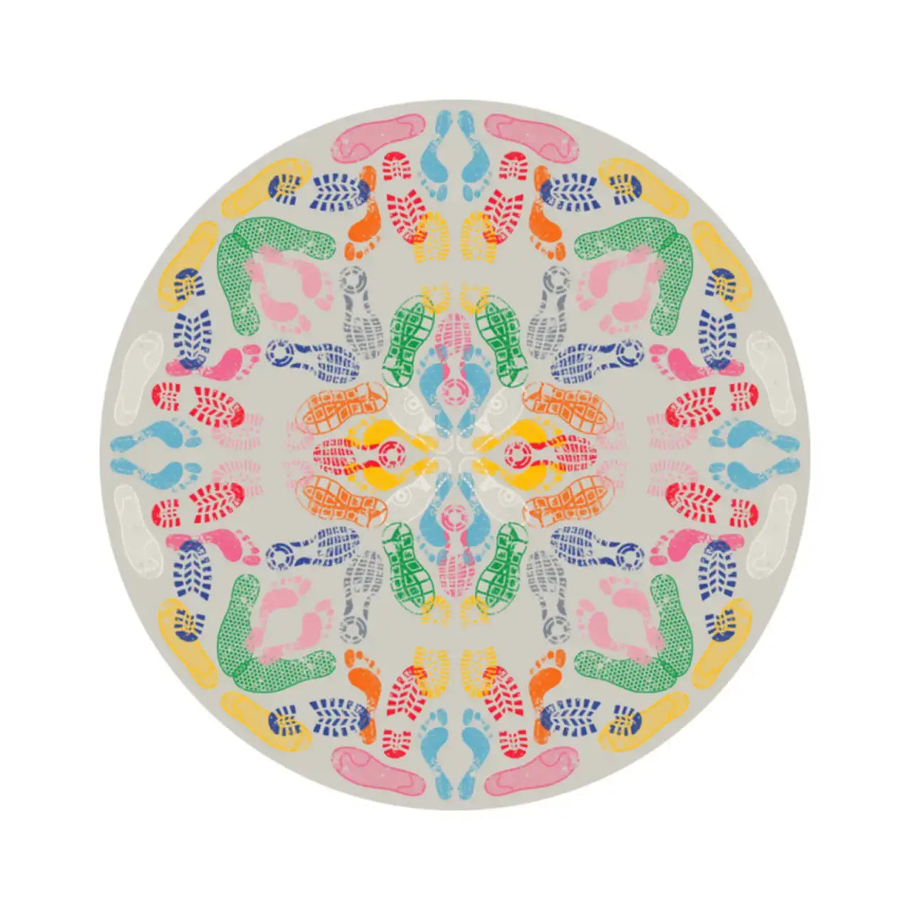 Carpet Let's Dance Human Traces Light Round | Designed by Nynke Tynagel | Qeeboo