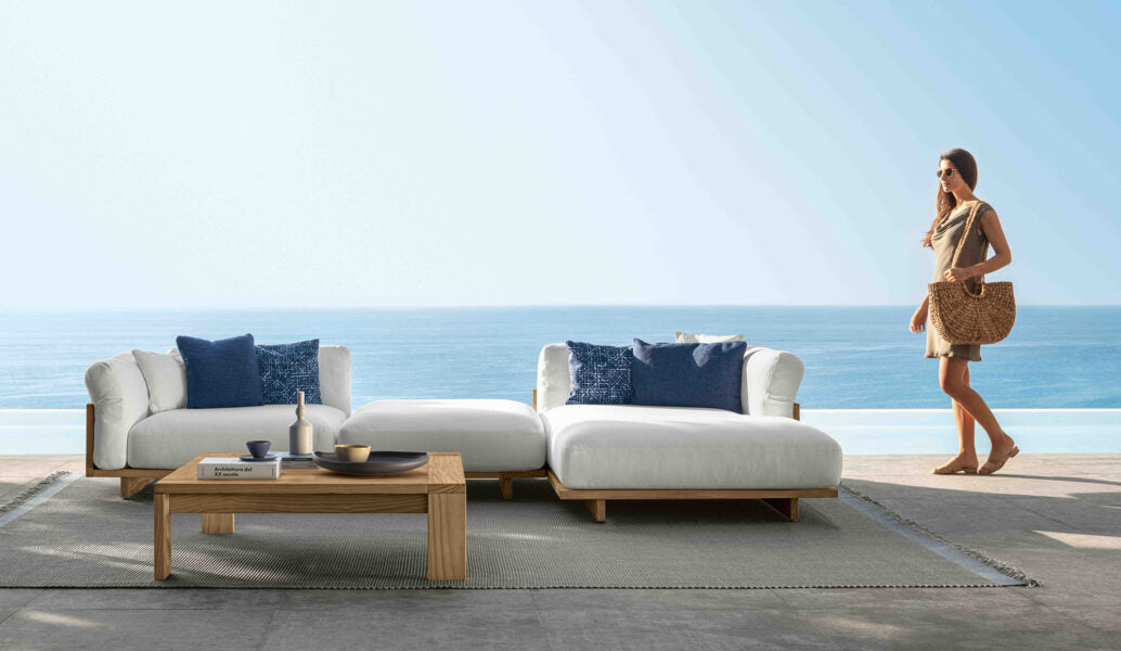Argo-Alu Rectangular Pouf | Luxury Talenti Outdoor Living
