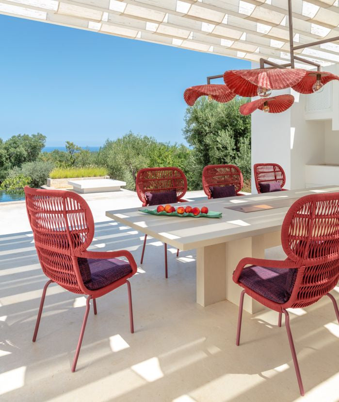 Panama Dining Chair with Armrests High Backrest | Set of 2 | Talenti