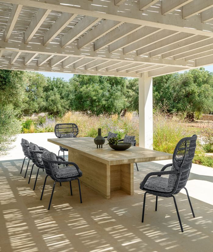 Panama Dining Chair with Armrests High Backrest | Set of 2 | Talenti