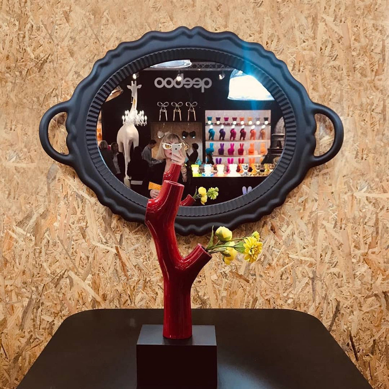 Plateau Miroir Mirror Metal Finish | Indoor | Qeeboo