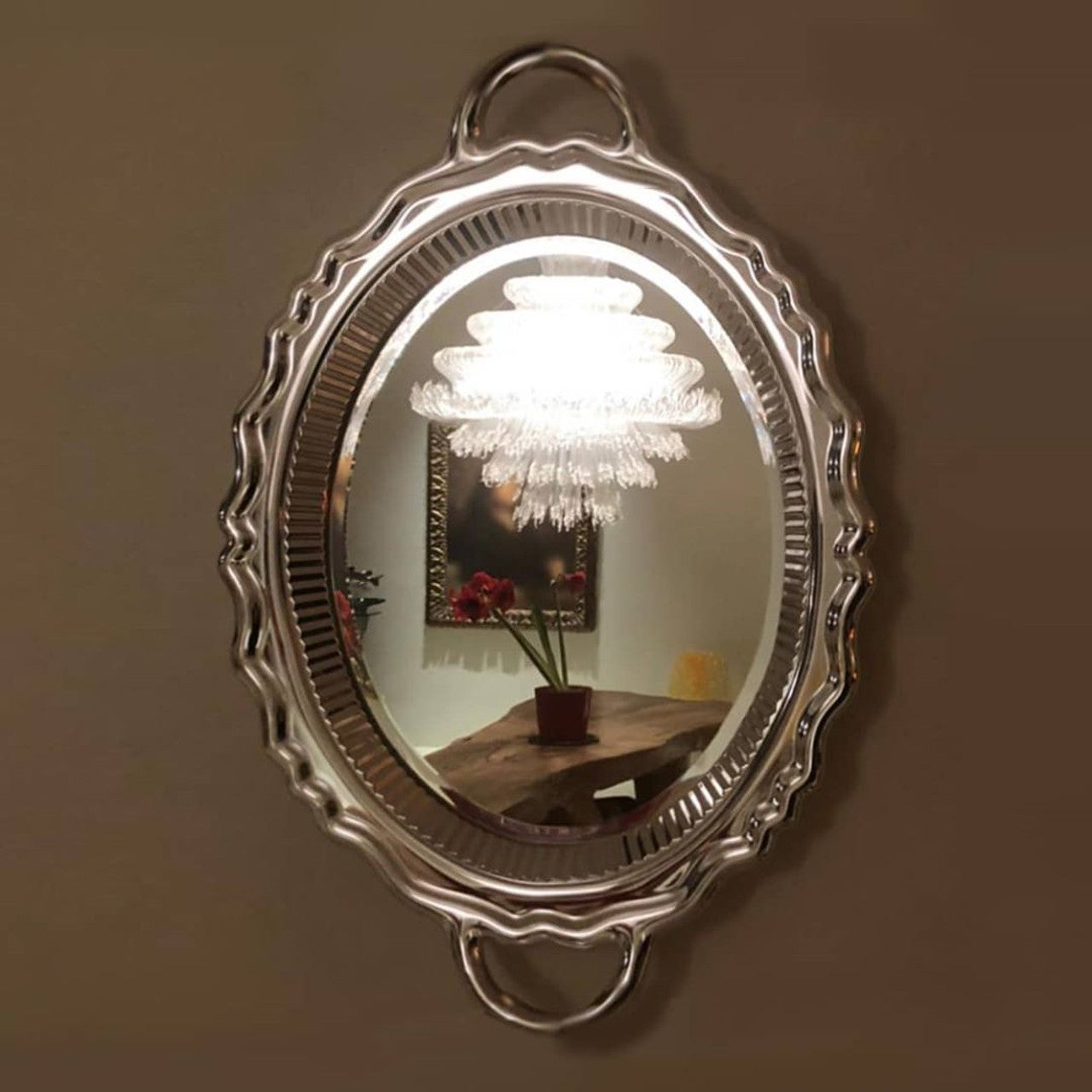 Plateau Miroir Mirror Metal Finish | Indoor | Qeeboo