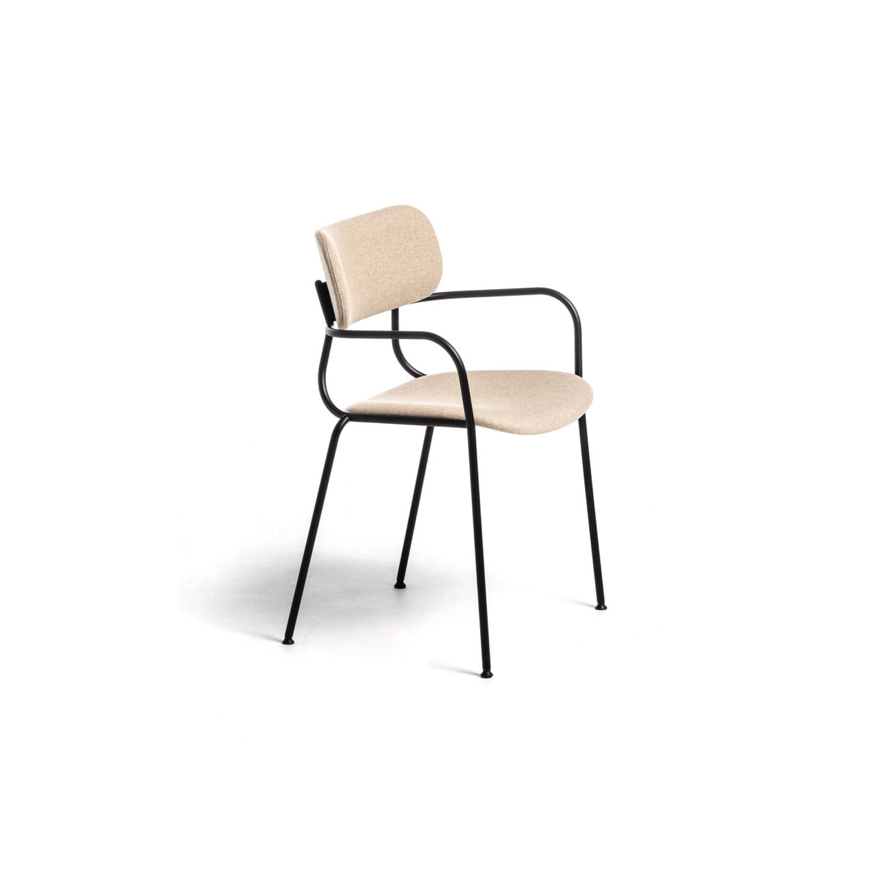 Kiyumi Fabric Stackable Dining Chair with Armrest | Set of 2 | Arrmet