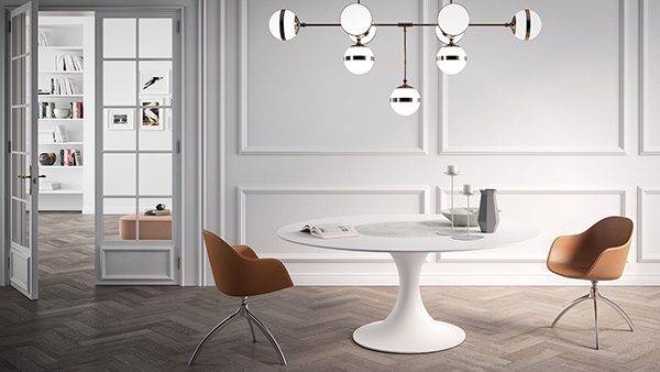 Manzù Round Turning Dining Table | Design Seating | Alias