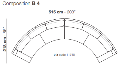 Ben Ben Curved Modular Sofa | Indoor | Designed by Cini Boeri | Arflex