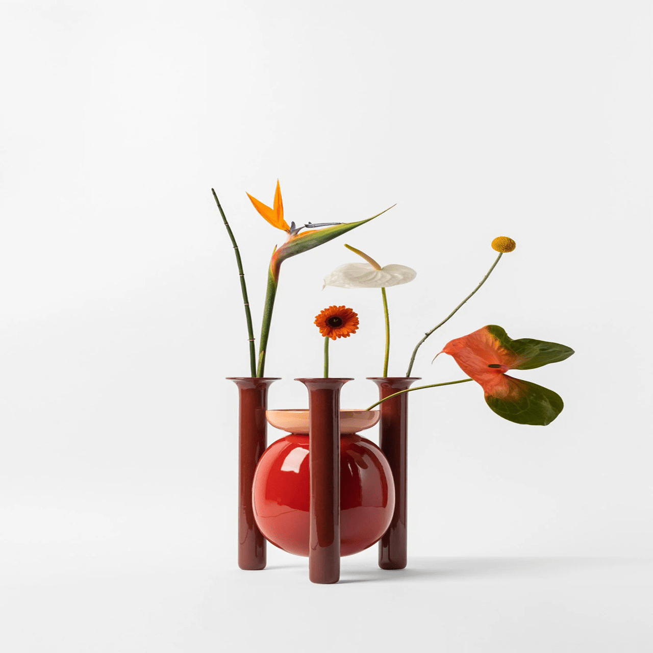 Handmade Red Vase