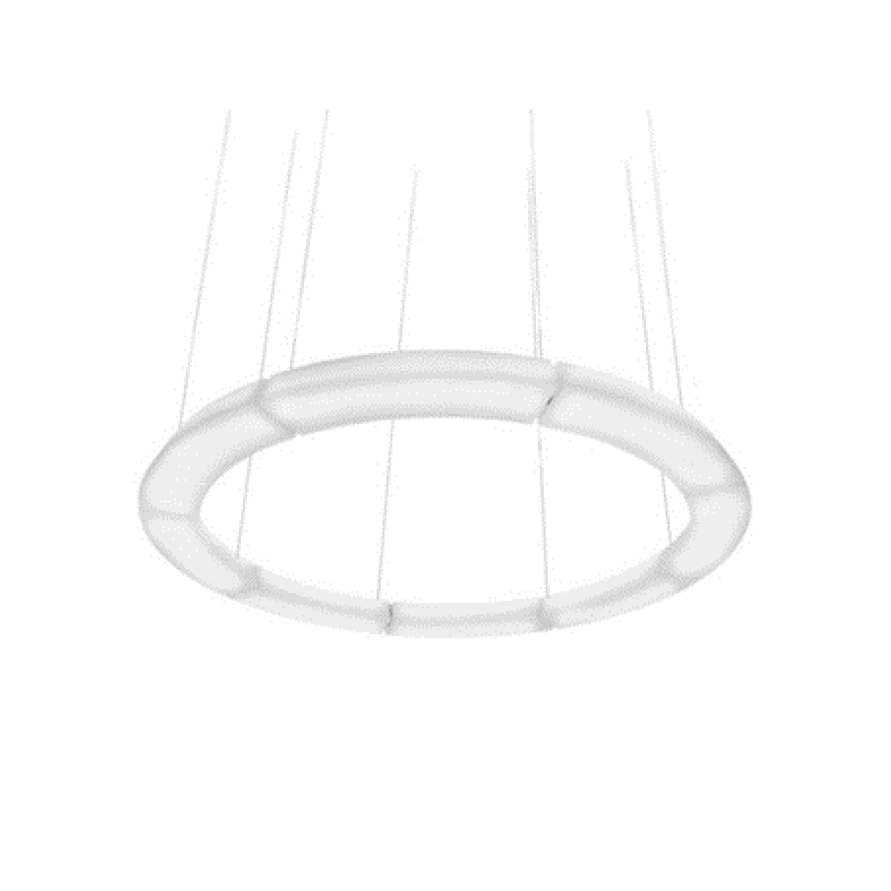 White Circular Led Suspension Lamp