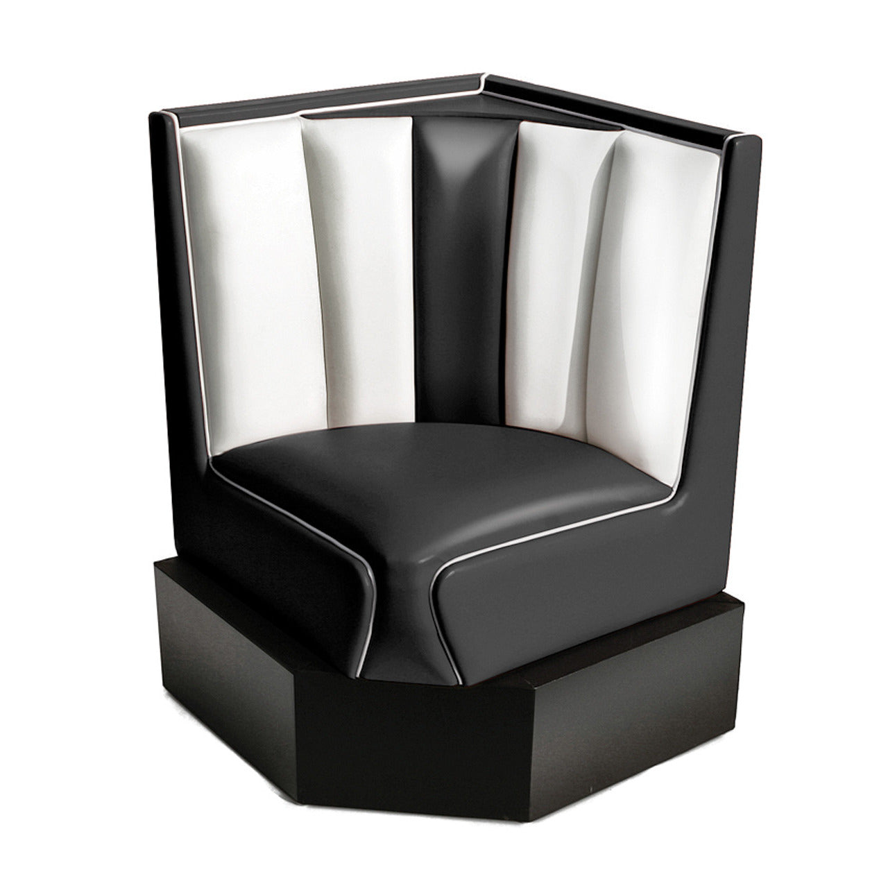 HW-60/60 Corner Booth | Bel Air Retro Fifties Furniture