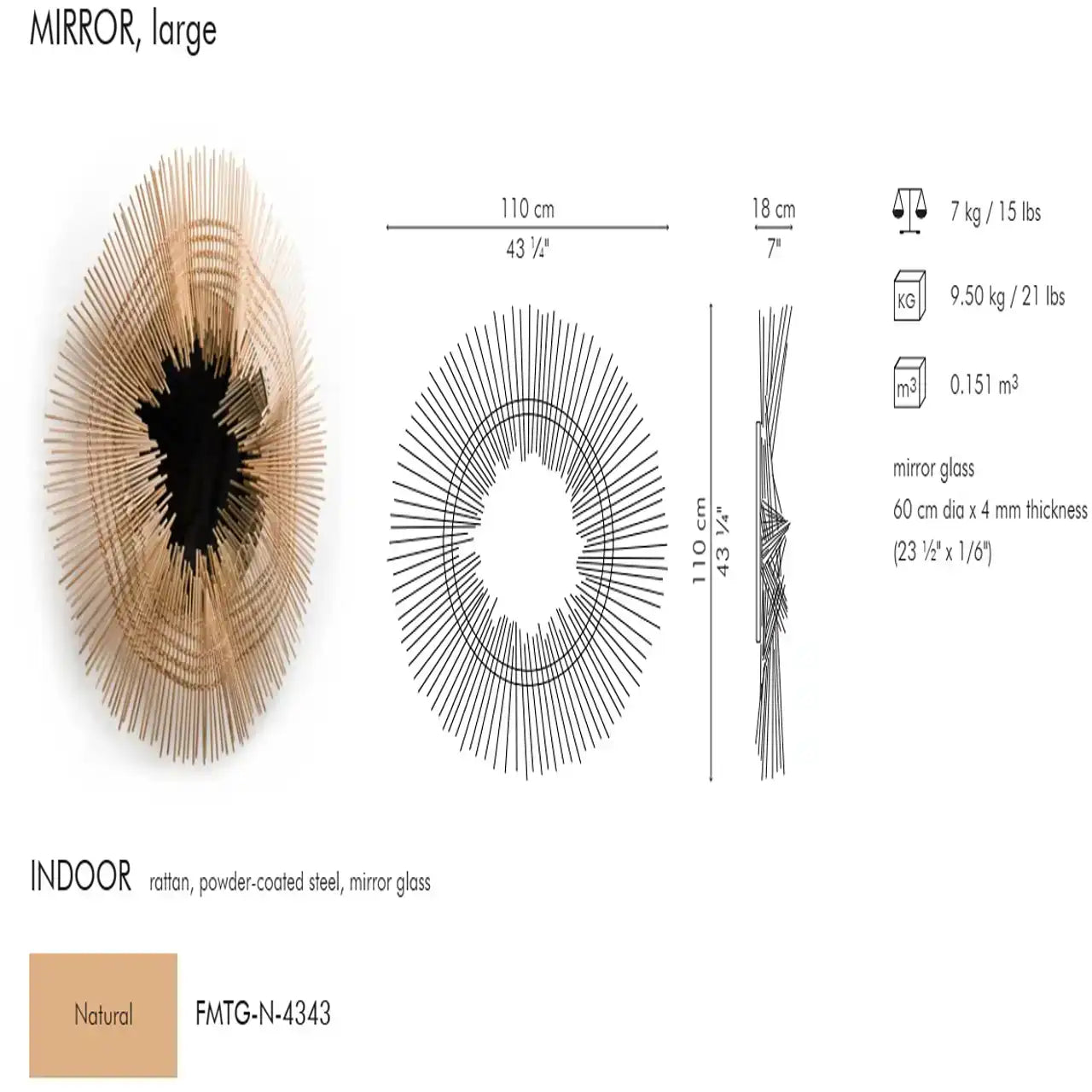 Twiggy Mirror | Indoor | Designed by Kenneth Cobonpue | Kenneth Cobonpue