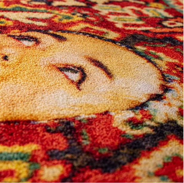 Lady On Carpet Rectangular Rug | Designed by Toiletpaper Home | Seletti