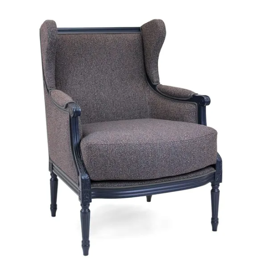 High backrest Bergere armchair