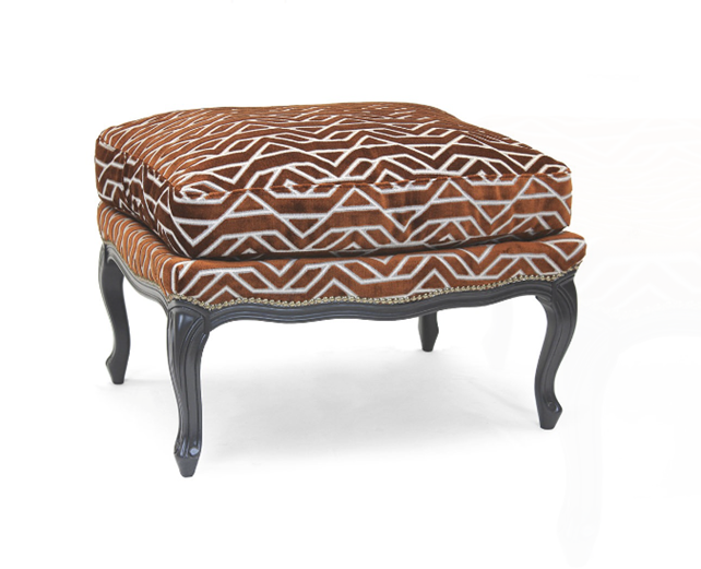 Striped Ottoman
