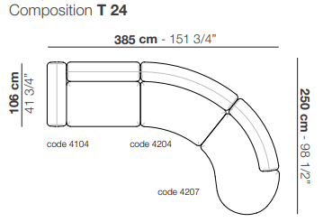 Tokio Curved Sectional Sofa | Designed by Claesson Koivisto Rune | Arflex