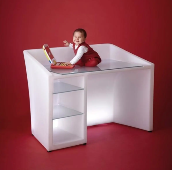 Kanal Illuminated Desk by Bruno Houssin | Slide Design