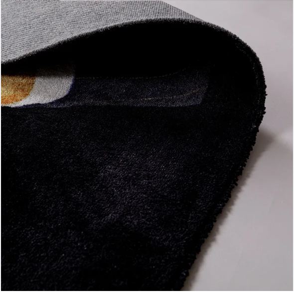 Lipsticks Black Rectangular Rug | Seletti