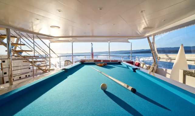 Gyroscopic Blacklight Billiard Table Boat | Billards Toulet