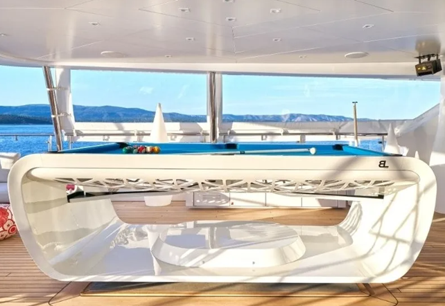 Gyroscopic Blacklight Billiard Table Boat | Billards Toulet