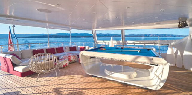 Gyroscopic Blacklight Billiard Table Boat | Billards Toulet