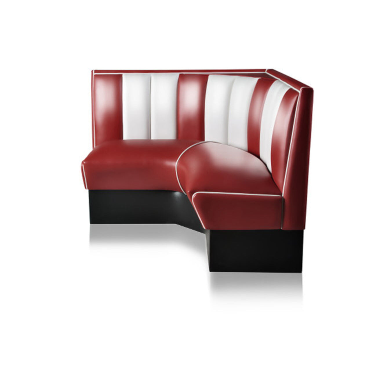 HW-120/120 Quarter Circle Booth | Bel Air Retro Fifties Furniture