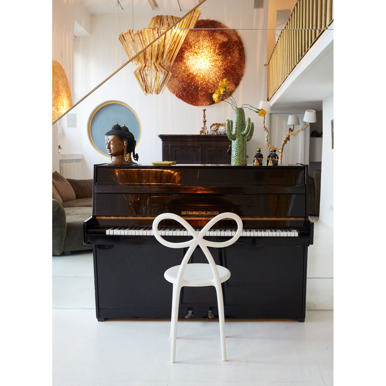 Ribbon White Chair minimal design Qeeboo