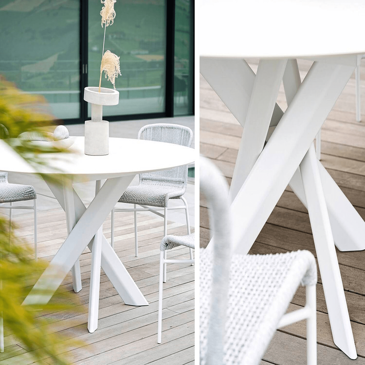 System Star Round Dining Table | Design by Lo Scalzo Moscheri | Varaschin