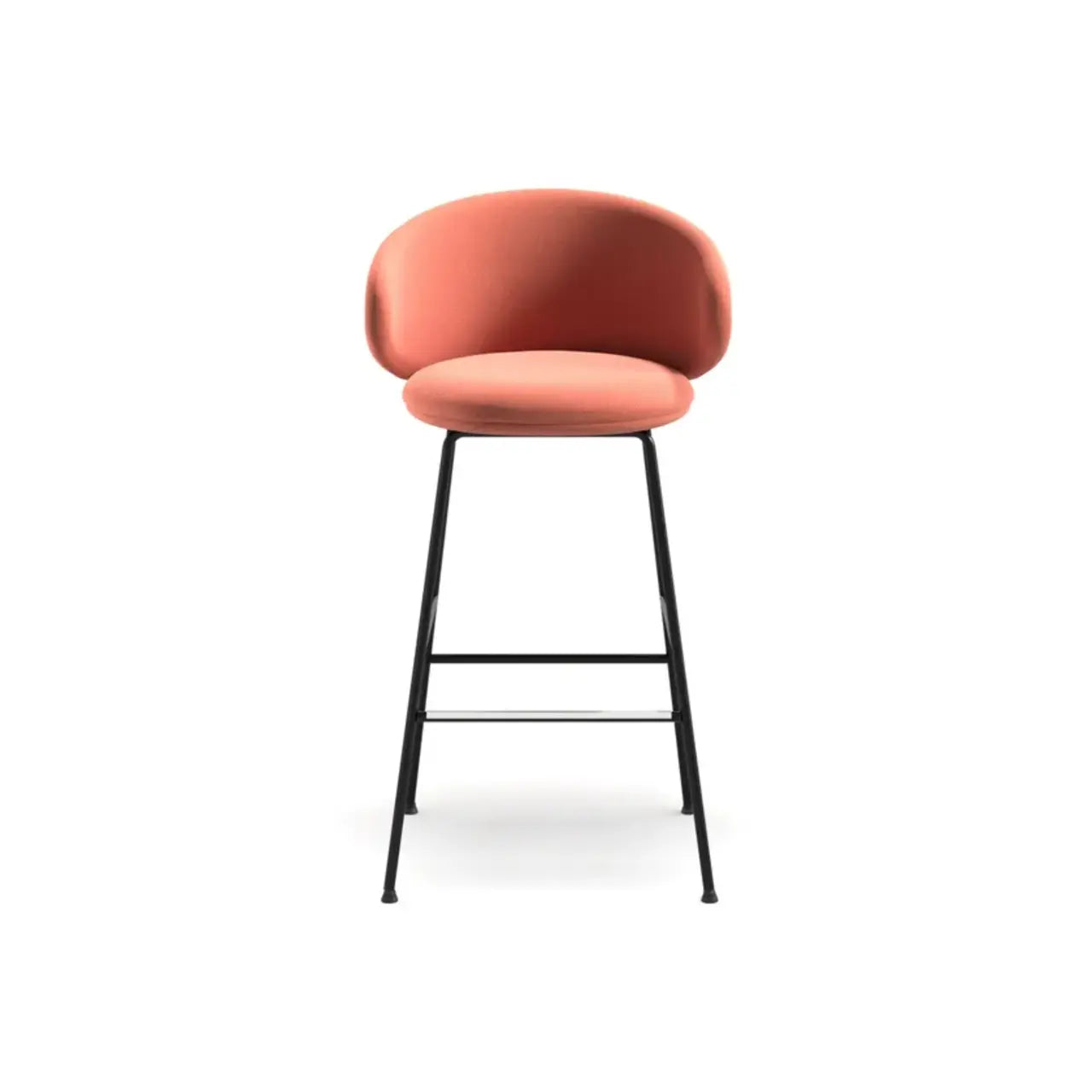 Pink fabric barstool modern